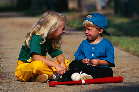 Kids Playing Baseball